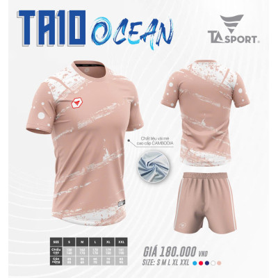 ÁO BÓNG ĐÁ KHÔNG LOGO TA10 OCEAN 